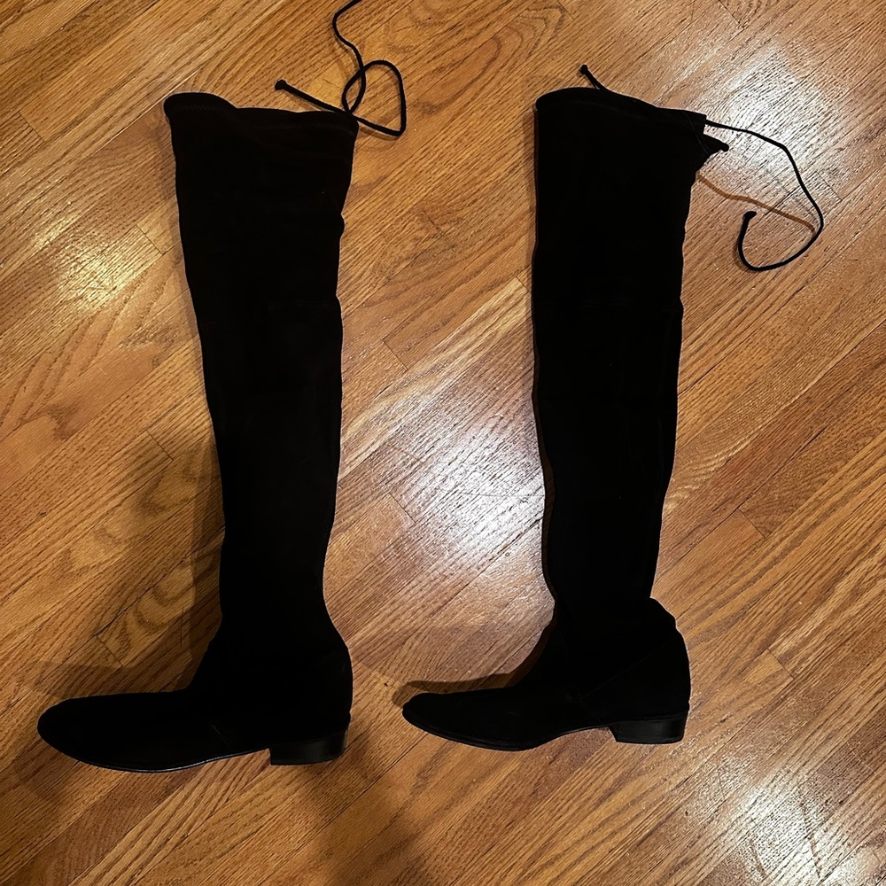 Stuart Weitzman Lowland Black Over-the-Knee Boots
